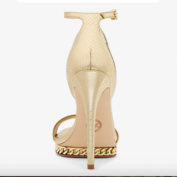 Michael Michael Kors "Jordyn" Metallic Snake Embossed Leather Platform Size: 8M - Picture 8 of 10